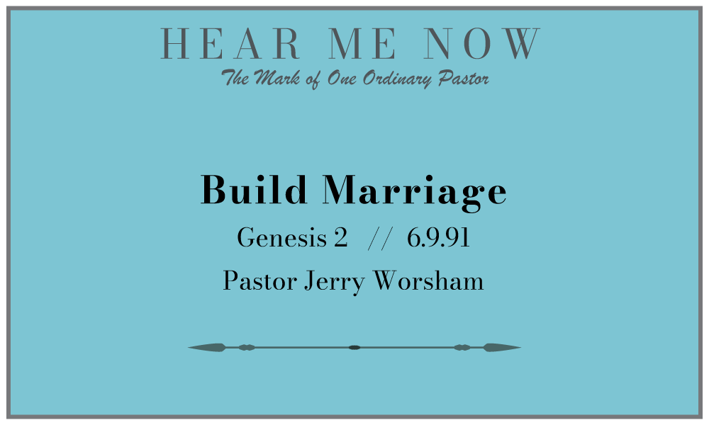 2. Build Marriage