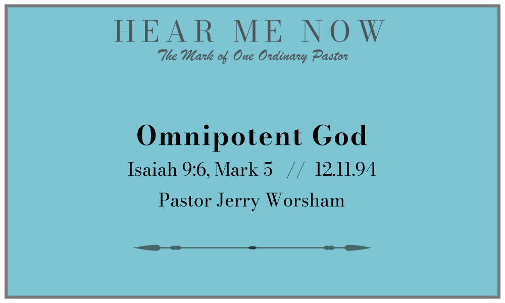 4. Omnipotent God